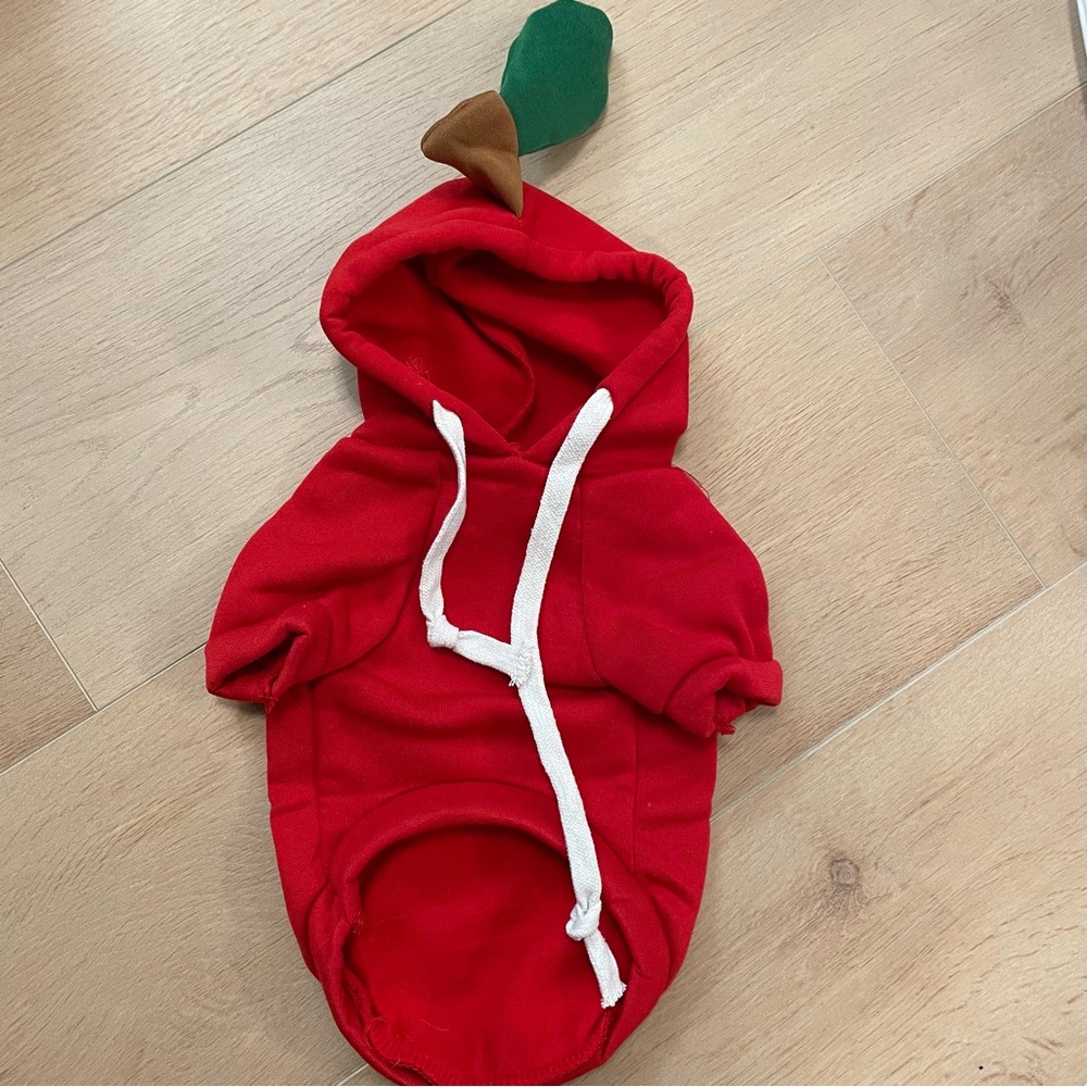 NWOT Dog Red Apple Hoodie